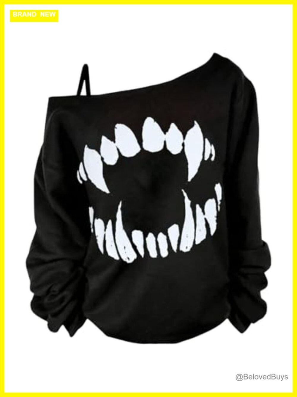 Plus Size Off Shoulder Long Sleeve Graphic Tee Y2K Gothic Top